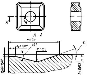 ГОСТ 24248-80 Пластины режущие сменные многогранные твердосплавные квадратной формы с отверстием и стружколомающими канавками на двух сторонах. Конструкция и размеры (с Изменениями N 1, 2, 3)
