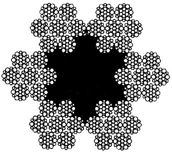 ГОСТ 3089-80 Канат тройной свивки типа ЛК-Р конструкции 6х7х19(1+6+6/6)+1 о.с. Сортамент (с Изменениями N 1, 2)