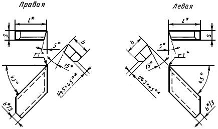 ГОСТ 25404-90 Пластины твердосплавные напаиваемые типа 15. Конструкция и размеры