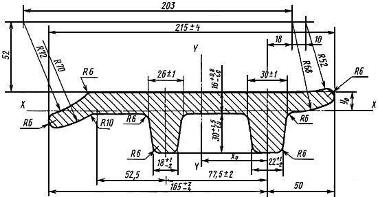 ГОСТ 5422-73 Профили стальные горячекатаные специальные для тракторов. Технические условия (с Изменениями N 1, 2)