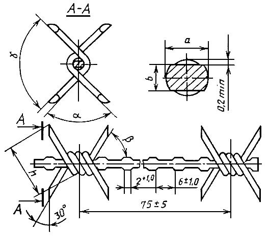 ГОСТ 285-69 Проволока колючая одноосновная рифленая. Технические условия (с Изменениями N 1, 2)