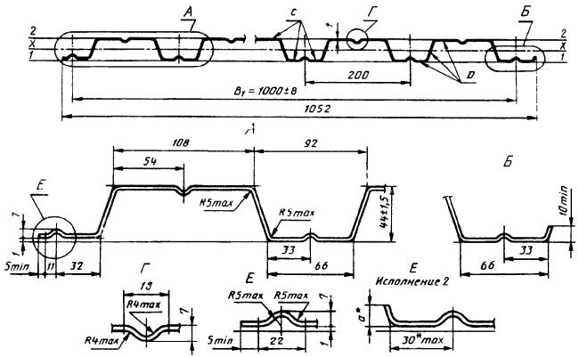 ГОСТ 24045-94 Профили стальные листовые гнутые с трапециевидными гофрами для строительства. Технические условия