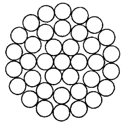 ГОСТ 3064-80 Канат одинарной свивки типа ТК конструкции 1х37(1+6+12+18). Сортамент (с Изменениями N 1, 2)