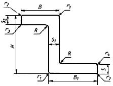 ГОСТ Р 50067-92 Профили прессованные прямоугольные неравнополочного зетового сечения из алюминиевых и магниевых сплавов. Сортамент (с Поправкой)