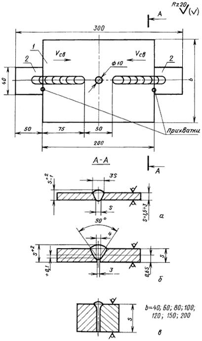 ГОСТ 26389-84 Соединения сварные. Методы испытаний на сопротивляемость образованию горячих трещин при сварке плавлением