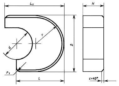 ГОСТ 11378-75 Пластины-заготовки из твердых спеченных сплавов для отрезных ножей. Типы и размеры (с Изменением N 1)