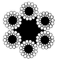 ГОСТ 3083-80 Канат двойной свивки типа ЛК-О конструкции 6х30(0+15+15)+7 о.с. Сортамент (с Изменениями N 1, 2)