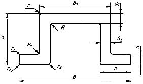 ГОСТ 13624-90 Профили прессованные прямоугольные отбортованного швеллерного сечения из алюминиевых и магниевых сплавов. Сортамент
