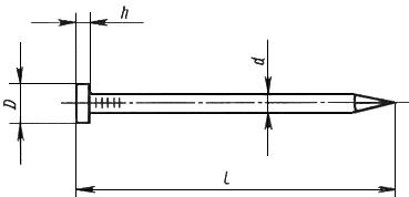 ГОСТ 4028-63 Гвозди строительные. Конструкция и размеры (с Изменениями N 1, 2, 3)