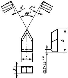 ГОСТ 25398-90 Пластины твердосплавные напаиваемые типа 11. Конструкция и размеры