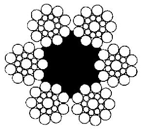 ГОСТ 3077-80 Канат двойной свивки типа ЛК-О конструкции 6х19(1+9+9)+1 о.с. Сортамент (с Изменениями N 1, 2)