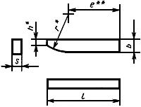 ГОСТ 25425-90 Пластины твердосплавные напаиваемые типа 26. Конструкция и размеры