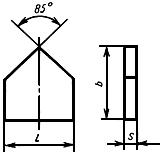 ГОСТ 25406-90 Пластины твердосплавные напаиваемые типа 17. Конструкция и размеры